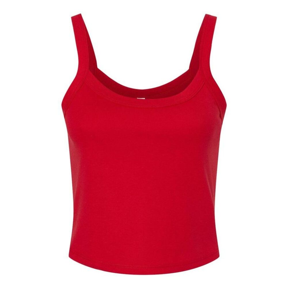 Women�'s Micro Rib Spaghetti Strap Tank / Solid Red Blend